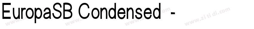 EuropaSB Condensed 语字体转换